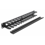 POWERTECH cable management NETW-0047 για rack 19"/1U, μεταλλικό, μαύρο