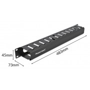 POWERTECH cable management NETW-0047 για rack 19"/1U, μεταλλικό, μαύρο