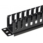 POWERTECH cable management NETW-0048 για rack 19"/1U, πλαστικό, μαύρο