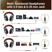 ONEODIO headset Studio Pro 10, 6.35mm & 3.5mm σύνδεση, Hi-Res, 50mm, μαύρο/κόκκινο