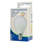 OPTONICA LED λάμπα G45 1401, 5.5W, 6000K, E14, 450lm