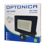 OPTONICA LED προβολέας 5950, με αισθητήρα κίνησης, 50W, 6000K, IP65