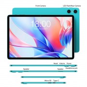 TECLAST tablet P33 με πληκτρολόγιο/ποντίκι/στυλό αφής/θήκη/βάση, 10.1", 3/64GB, Android 15, 6000mAh, μπλε