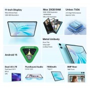 TECLAST tablet P50 2025, 11", 8/128GB, 4G, Android 15, 7000mAh, μπλε