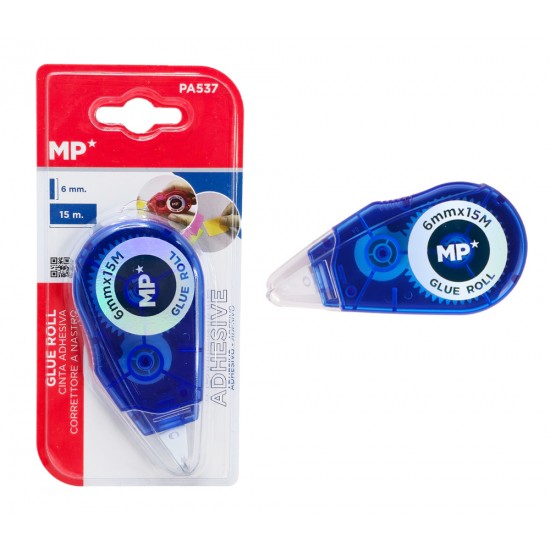 MP διορθωτική ταινία PA537, 6mm x 15m, μπλε MP διορθωτική ταινία PA537, 6mm x 15m, μπλε