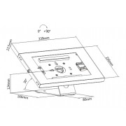 BRATECK επιτραπέζια βάση tablet PAD34-02, αντικλεπτική, 9.7-11", λευκή