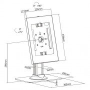 BRATECK επιτραπέζια βάση tablet PAD34-03, αντικλεπτική, 9.7-11", λευκή