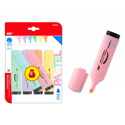 MP σετ μαρκαδόροι υπογράμμισης PE505, πάχος μύτης 2-5mm, διάφορα χρώματα, 6τμχ