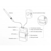 SONOFF smart μετρητής κατανάλωσης ρεύματος POWCT, WiFi, 100A