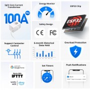 SONOFF smart μετρητής κατανάλωσης ρεύματος POWCT, WiFi, 100A