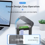 ORICO θήκη προστασίας για 2x 2.5" HDD PPH25, γκρι/διάφανη