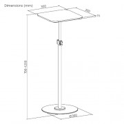 BRATECK βάση projector δαπέδου PRB-23P, έως 6kg