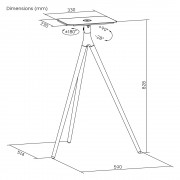 BRATECK βάση projector δαπέδου PRB-24, έως 10kg