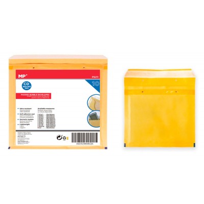 MP σετ φάκελοι με φυσαλίδες PS211, 180x165mm, καφέ, 10τμχ