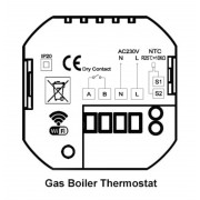 POWERTECH smart θερμοστάτης αερίου PT-1049, WiFi, χωνευτός, μαύρος