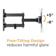 POWERTECH επιτοίχια βάση τηλεόρασης PT-1129, 23-43", έως 30kg, full motion