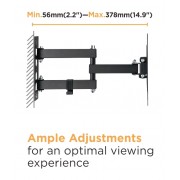 POWERTECH επιτοίχια βάση τηλεόρασης PT-1129, 23-43", έως 30kg, full motion