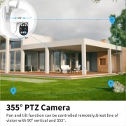 POWERTECH smart κάμερα PT-1163, 4MP, Wi-Fi, PTZ, SD, 8x zoom, IP65