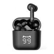 POWERTECH earphones με θήκη φόρτισης PT-1227, TWS, ENC, 30/480mAh, μαύρα