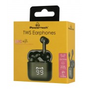 POWERTECH earphones με θήκη φόρτισης PT-1227, TWS, ENC, 30/480mAh, μαύρα