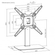 POWERTECH επιτραπέζια βάση PT-1281 για τηλεόραση 23-55", 40kg