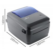 POWERTECH θερμικός εκτυπωτής αποδείξεων & ετικετών PT-1303, USB/LAN, γκρι