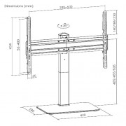 POWERTECH επιτραπέζια βάση PT-1328 για τηλεόραση 37-70", 40kg