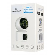 POWERTECH smart κάμερα PT-1338, 2MP, dual lens, WiFi, PTZ, SD