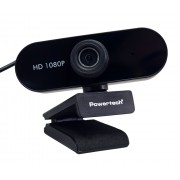 POWERTECH web camera PT-1382, 2MP, 1080p FHD, ρυθμιζόμενη εστίαση, 1.5m, μαύρη
