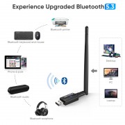 POWERTECH ασύρματος USB αντάπτορας δικτύου & Bluetooth 5.3 PT-1386, 900Mbps WiFi 6