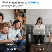 POWERTECH ασύρματος USB αντάπτορας δικτύου & Bluetooth 5.3 PT-1387, 900Mbps WiFi 6