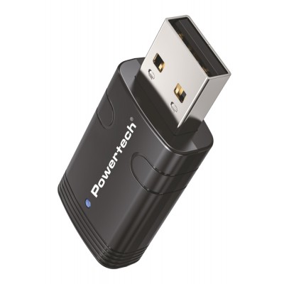 POWERTECH ασύρματος USB αντάπτορας δικτύου & Bluetooth 5.3 PT-1387, 900Mbps WiFi 6