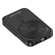 POWERTECH power bank με οθόνη PT-1416, 10000mah, magnetic wireless, 22.5W, μαύρο