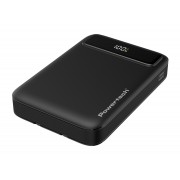 POWERTECH power bank με καλώδια και οθόνη PT-1417 10000mAh, 22.5W, μαύρο