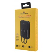 POWERTECH power bank με καλώδια και οθόνη PT-1417 10000mAh, 22.5W, μαύρο