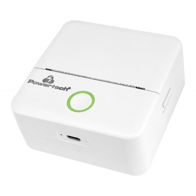 POWERTECH smart θερμικός εκτυπωτής φωτογραφιών & σχεδίων PT-1420, 200dpi, Bluetooth, λευκός