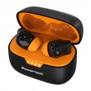 POWERTECH earphones με θήκη φόρτισης PT-1431, True Wireless, 40/400mAh, ANC & ENC, μαύρα