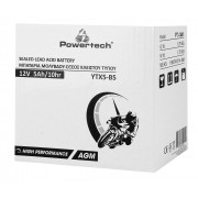POWERTECH μπαταρία μολύβδου μοτοσυκλέτας PT-1441, 12V 5Ah, AGM, YTX5-BS