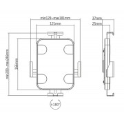 POWERTECH επιτοίχια βάση tablet PT-1447, αντικλεπτική, 7.9-11", μαύρη