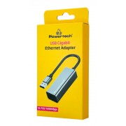 POWERTECH αντάπτορας δικτύου PT-1454, USB, 1000Mbps Ethernet, γκρι