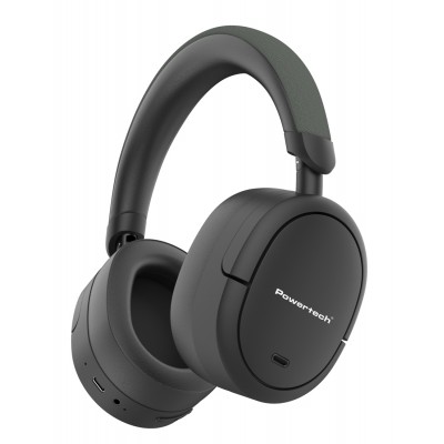POWERTECH headphones PT-1462, ενσύρματα & ασύρματα, ANC & ENC, 40mm, 300mAh, μαύρα