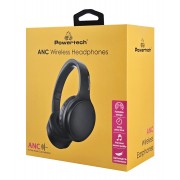 POWERTECH headphones PT-1463, ενσύρματα & ασύρματα, ANC, 40mm, 500mAh, μαύρα