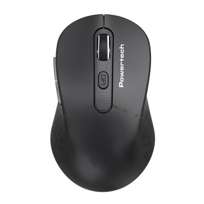 POWERTECH ασύρματο ποντίκι PT-1466, USB δέκτης, έως 1600DPI, μαύρο