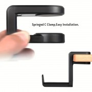 POWERTECH βάση ακουστικών γραφείου PT-1495, περιστρεφόμενη, μαύρη