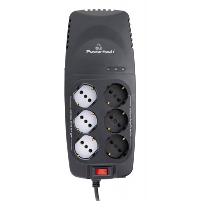 POWERTECH σταθεροποιητής ρεύματος PT-1496, 2000VA/1000W, 6x schuko