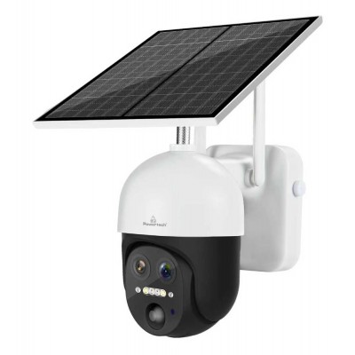 POWERTECH smart ηλιακή κάμερα PT-1497, dual lens, 3MP, 4G, PTZ, SD, IP65