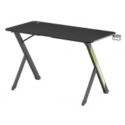 POWERTECH gaming γραφείο PT-1498 με RGB φωτισμό, 120x60x75cm, μαύρο
