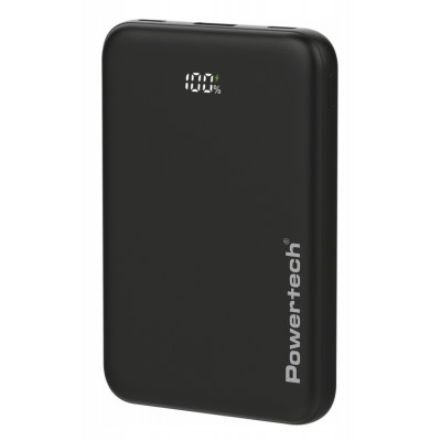 POWERTECH power bank PT-1502 με οθόνη, 10000mAh, 22.5W, μαύρο