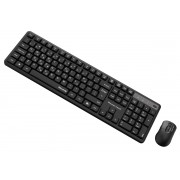 POWERTECH set ασύρματο ποντίκι & πληκτρολόγιο PT-1541, 2.4GHz, αθόρυβο, μαύρο