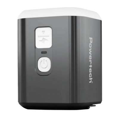 POWERTECH μίνι τρόμπα PT-1554 με φακό, 5W, επαναφορτιζόμενη, μαύρη